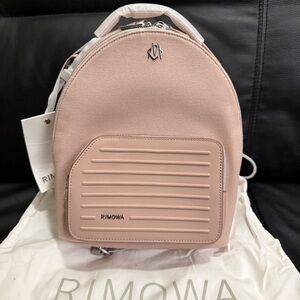 NWT RIMOWA Never Still Canvas and Leather Backpack Small Rose Pink